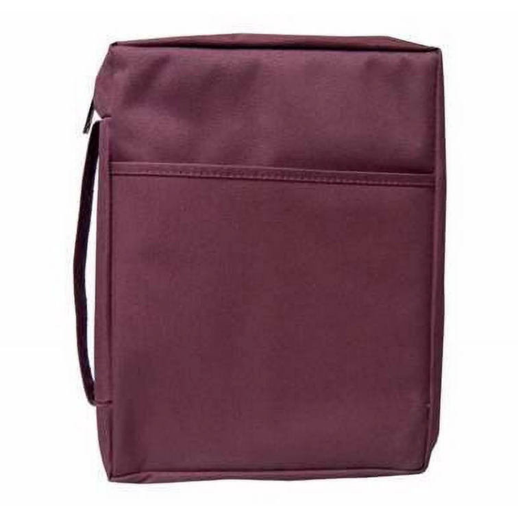 Bible Cover Burgundy Canvas Medium - Re-vived