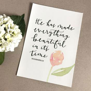 He Has Made Everything Beautiful A3 Print - Re-vived