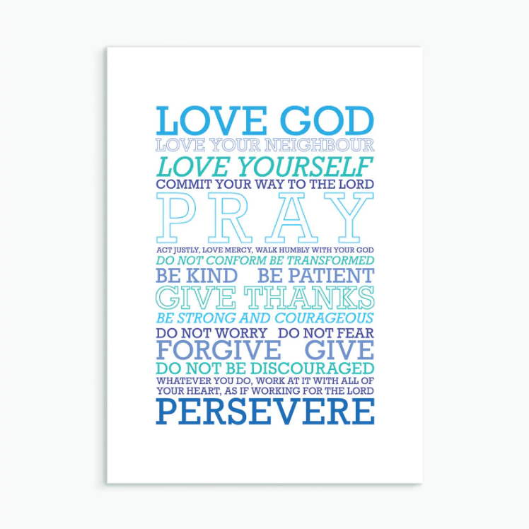 Love God Love Your Neighbour A3 Print - Re-vived