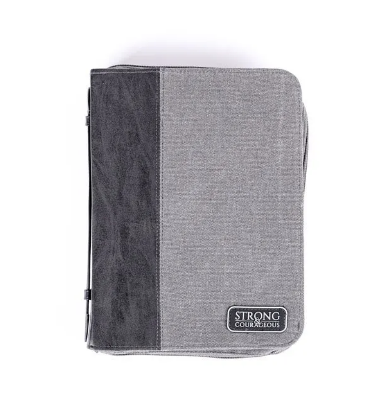 Bible Cover Strong Courageous Large - Re-vived