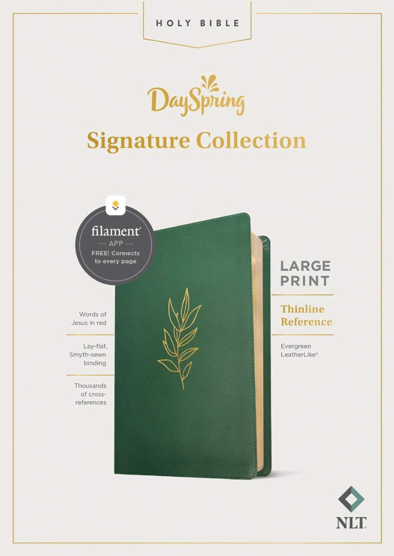NLT Large Print Thinline Reference Bible, Filament Edition - Re-vived