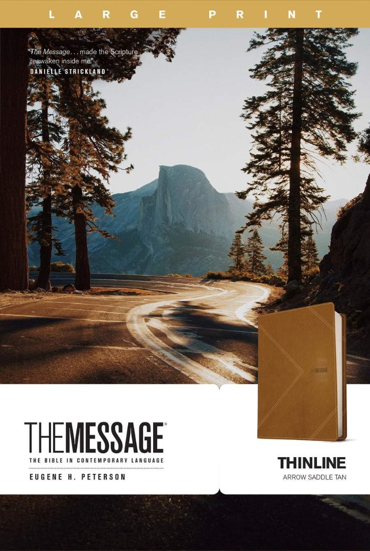 Message Thinline, Large Print, Arrow Saddle Tan