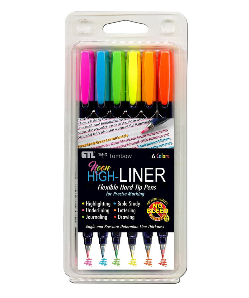 Neon Highlighter Hard-Tip (Set of 6)
