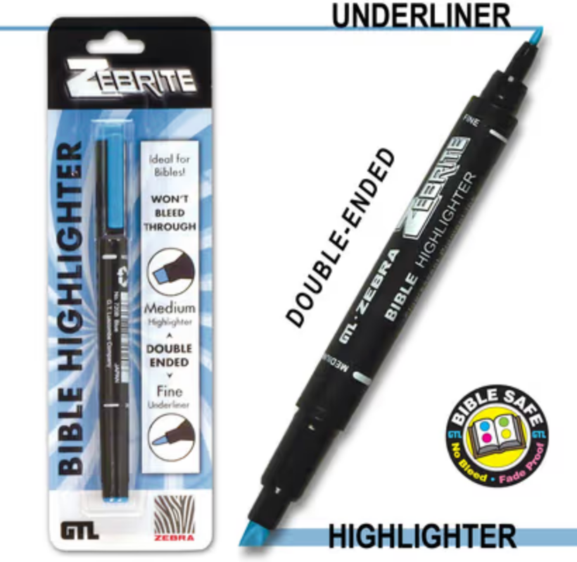 Double Ended Highlighter - Blue - Re-vived