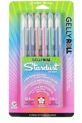 Gelly Roll Stardust Meteor Pen Set (Pack of 6)