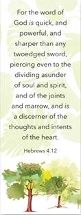 For the Word of God is Quick, Hebrews 4:12 Bookmark