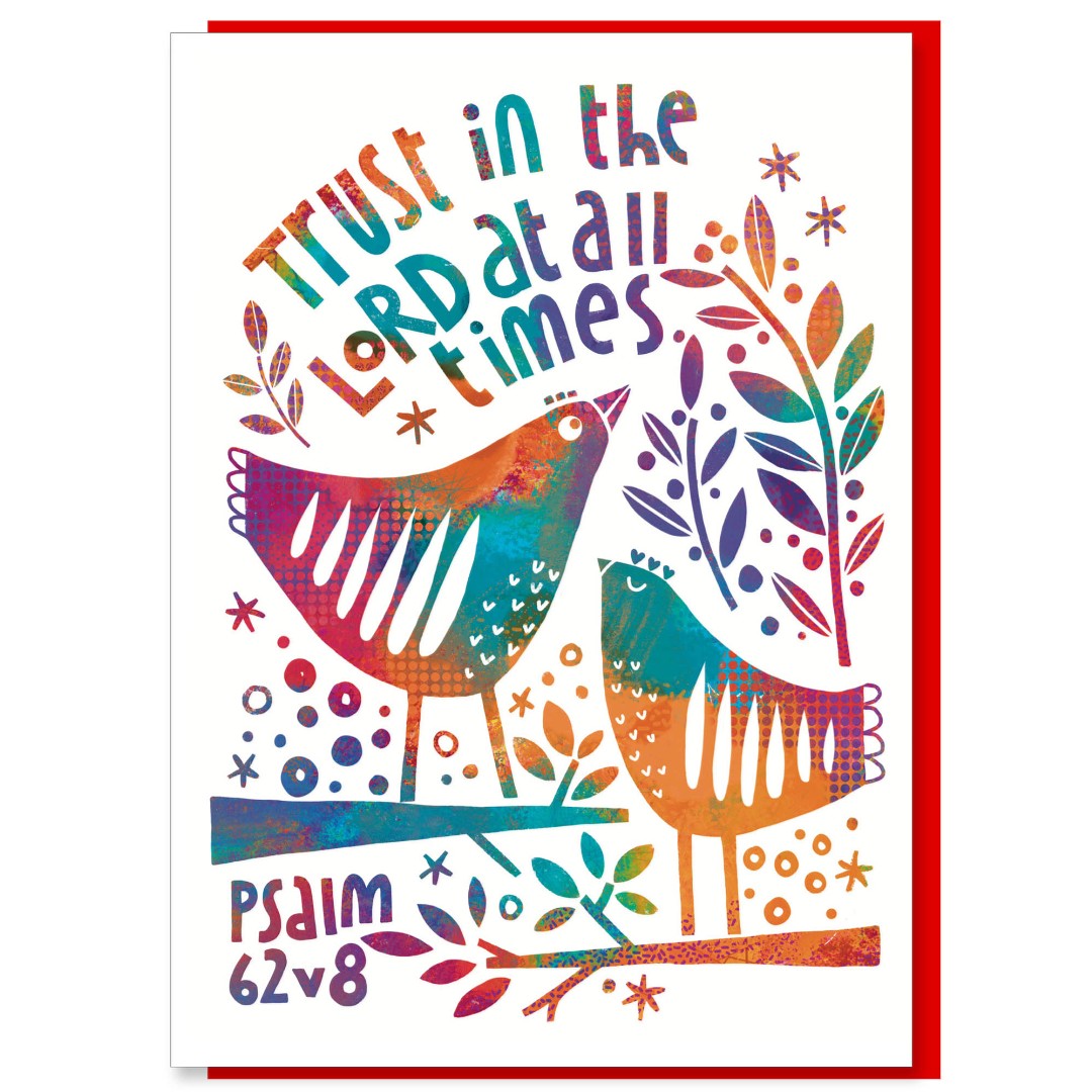 Trust in the Lord at All times Greetings Card - Re-vived