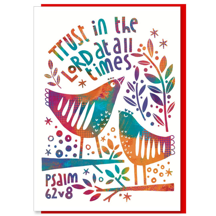 Trust in the Lord at All times Greetings Card - Re-vived