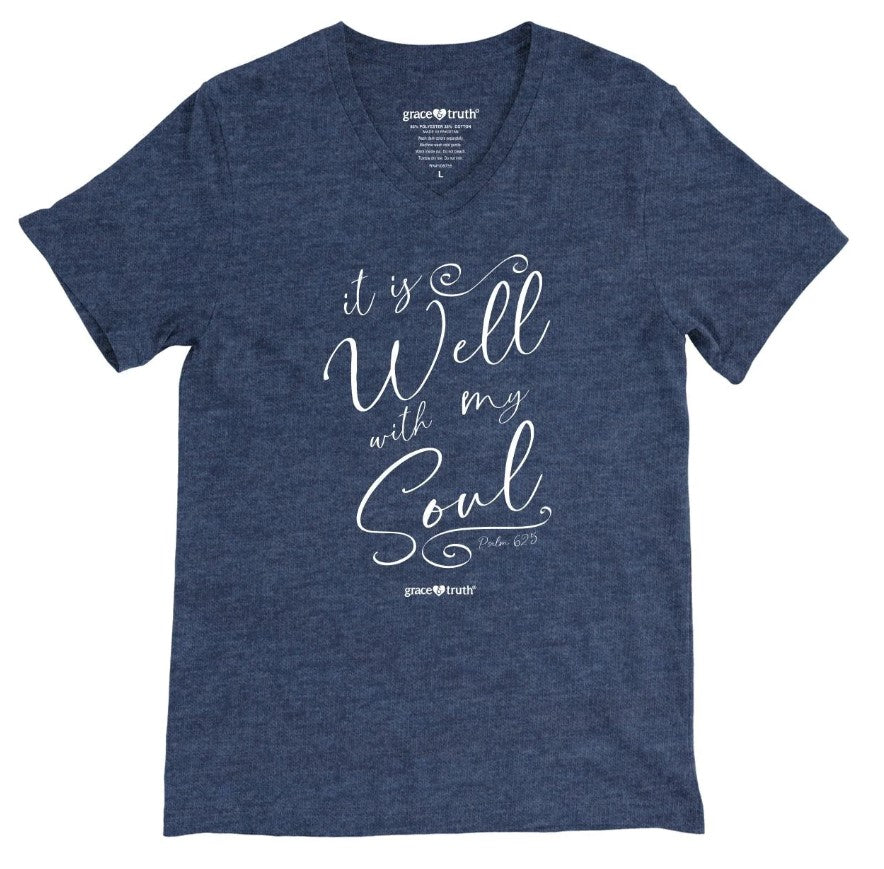 Grace & Truth It is Well Script T-Shirt, 3XLarge