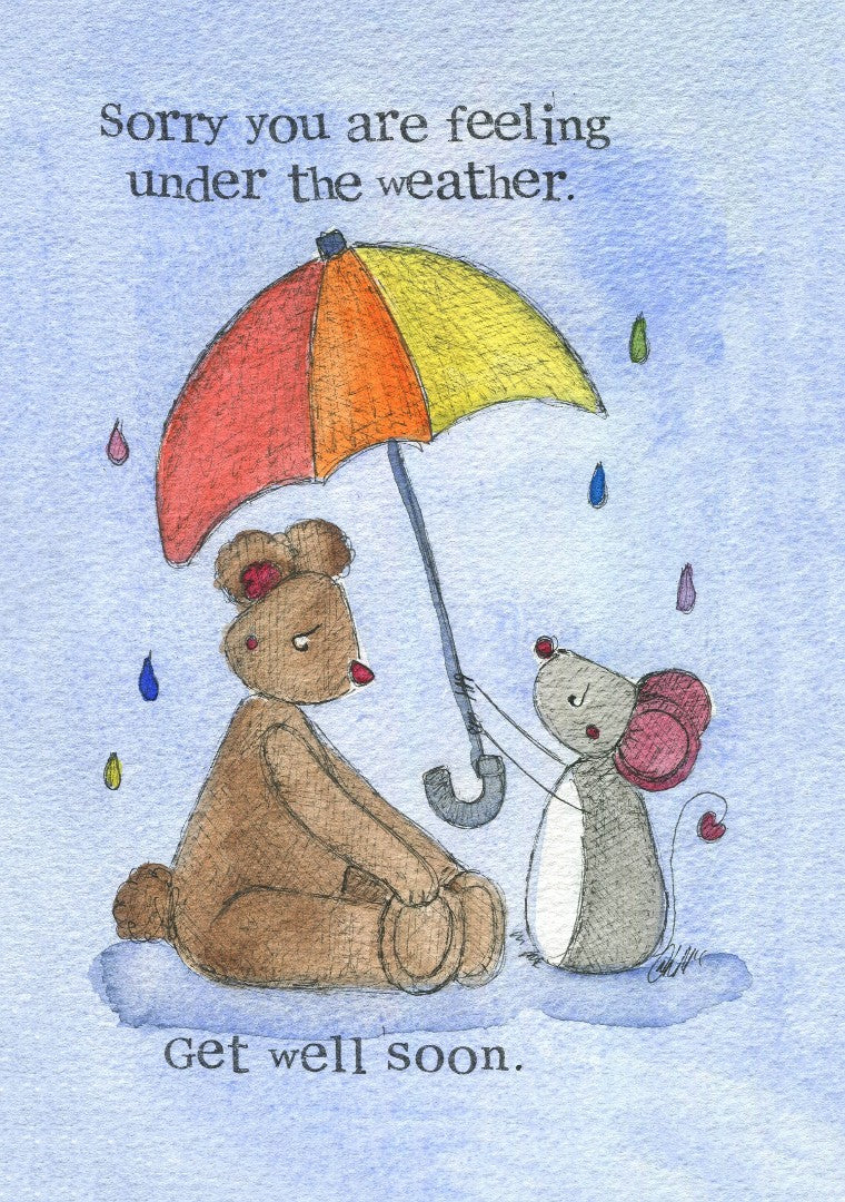 Get Well Soon Card Under the Weather Single Card