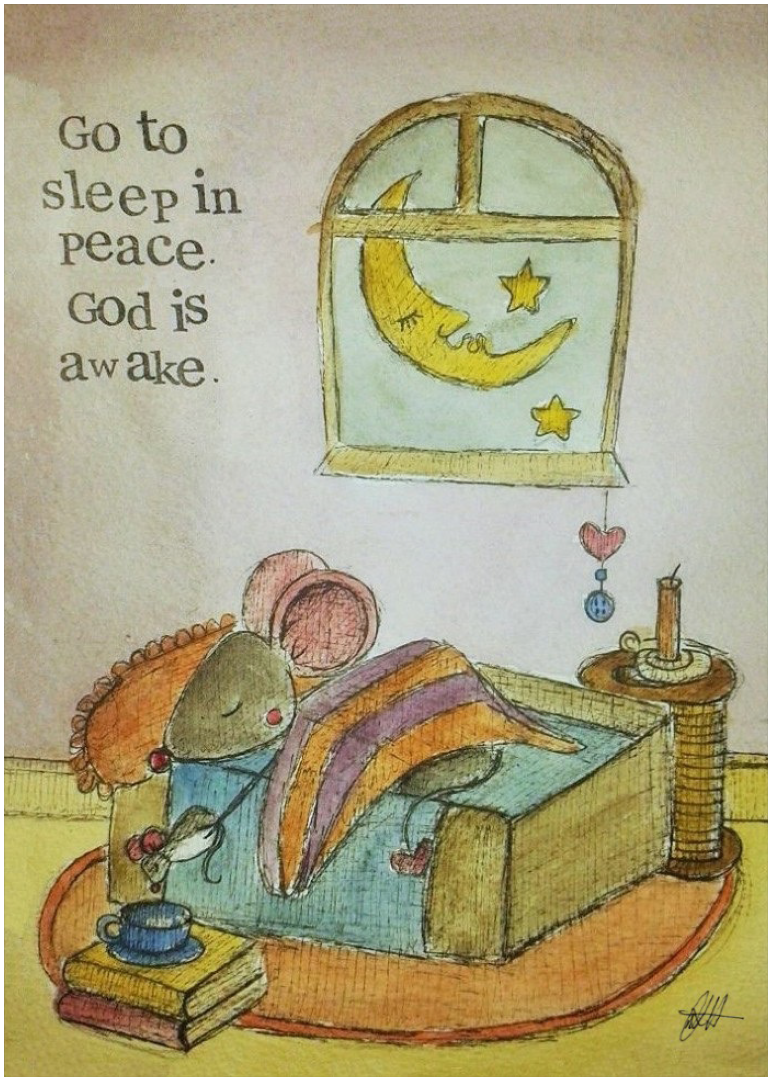 Encouragement Print Sleep in Peace Single Print - Re-vived