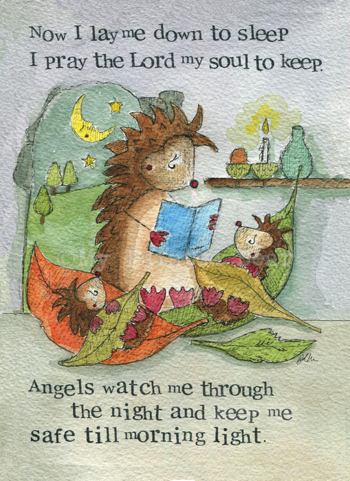 Nursery Print Child's Print a Bedtime Prayer Single Print - Re-vived