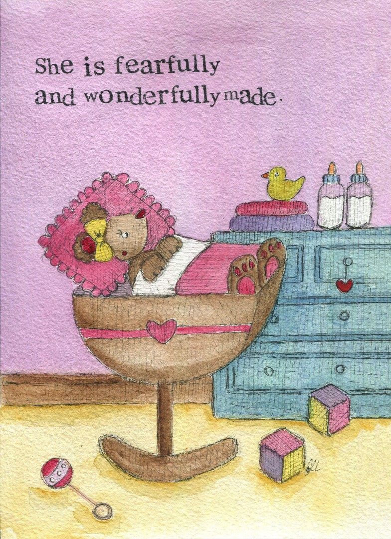 Baby Print Wonderfully Made (She) Single Print - Re-vived