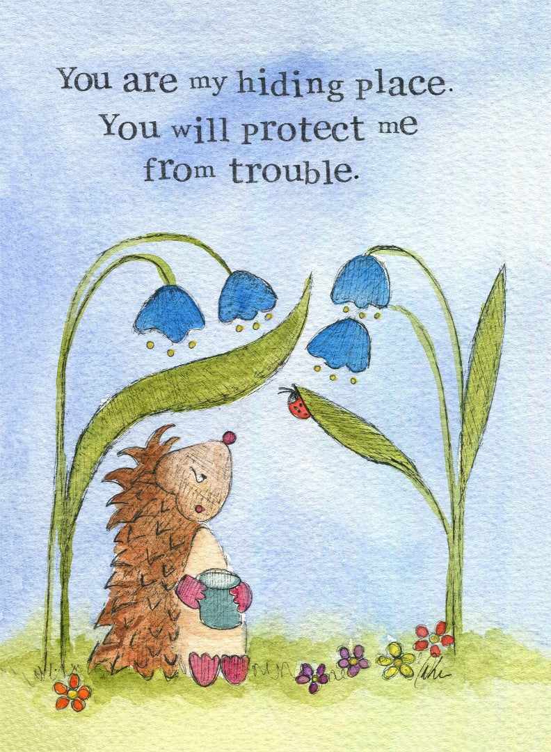 Encouragement Print My Hiding Place Single Print