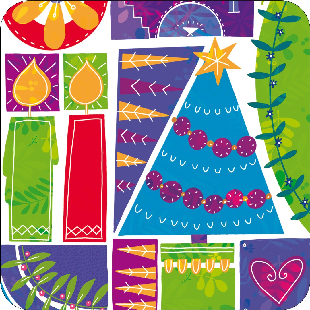 Christmas Tree Christmas Coaster - Re-vived