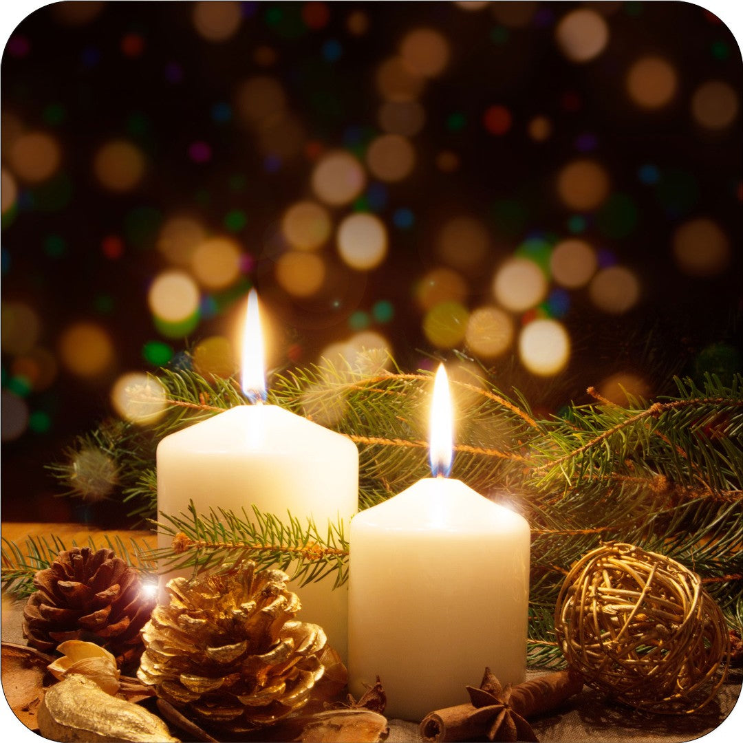 Candles Christmas Coaster - Re-vived