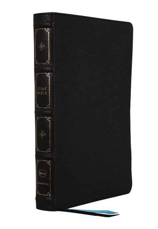 NKJV Large Print Thinline Reference Bible, Black, Indexed - Re-vived