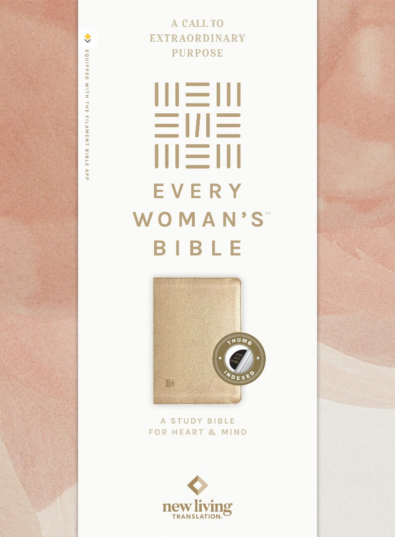 NLT Every Woman’s Bible, Filament Edition, Gold, Indexed - Re-vived