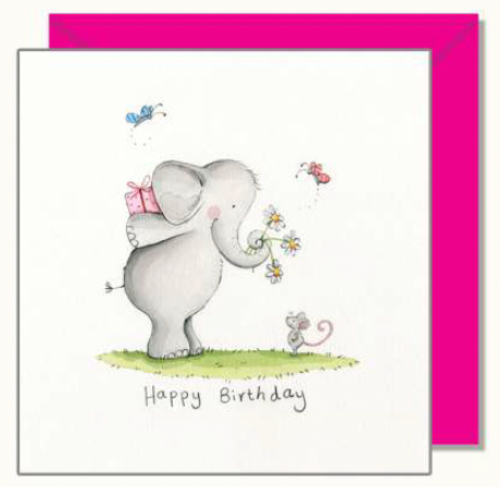Elephant & Mouse Birthday Card