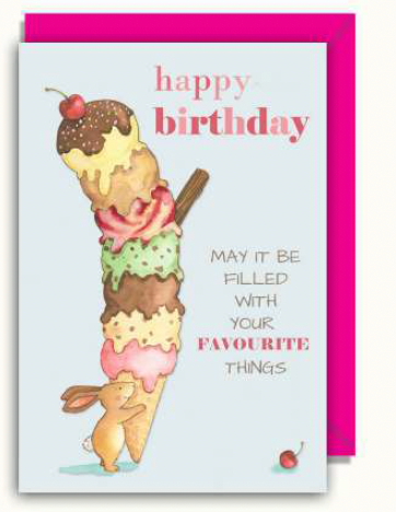 Favourite Things Birthday Card