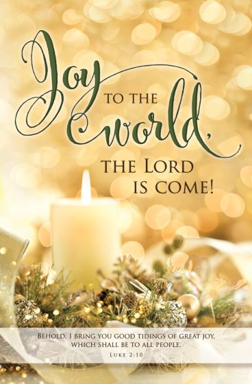 Joy to the World Christmas Bulletin Large (pack of 100) - Re-vived