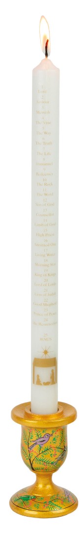 White Advent Candle Names of Jesus - Re-vived