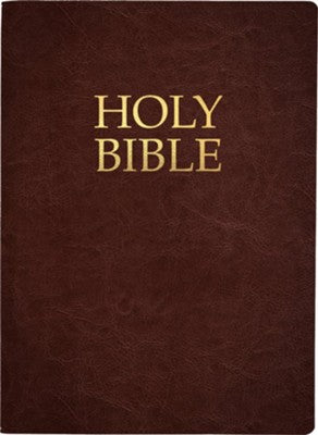 KJVER Holy Bible, Large Print, Mahogany Genuine Leather - Re-vived
