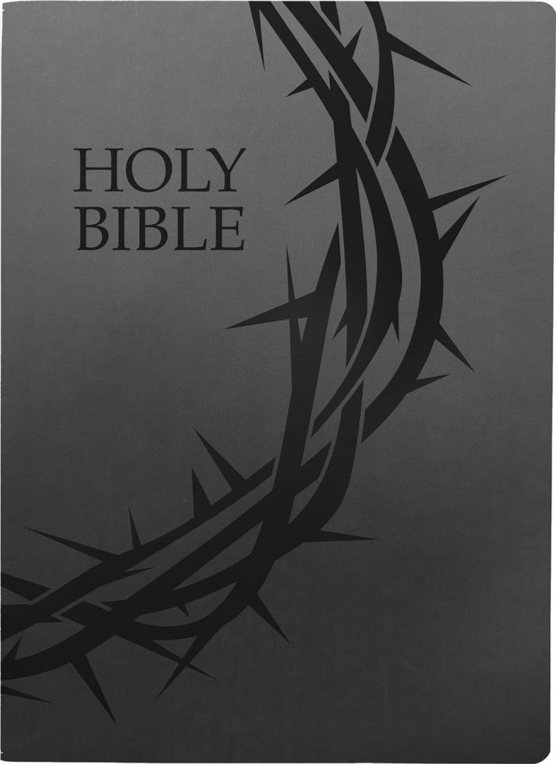 KJVER Holy Bible, Crown Of Thorns Design, Large Print, Black - Re-vived