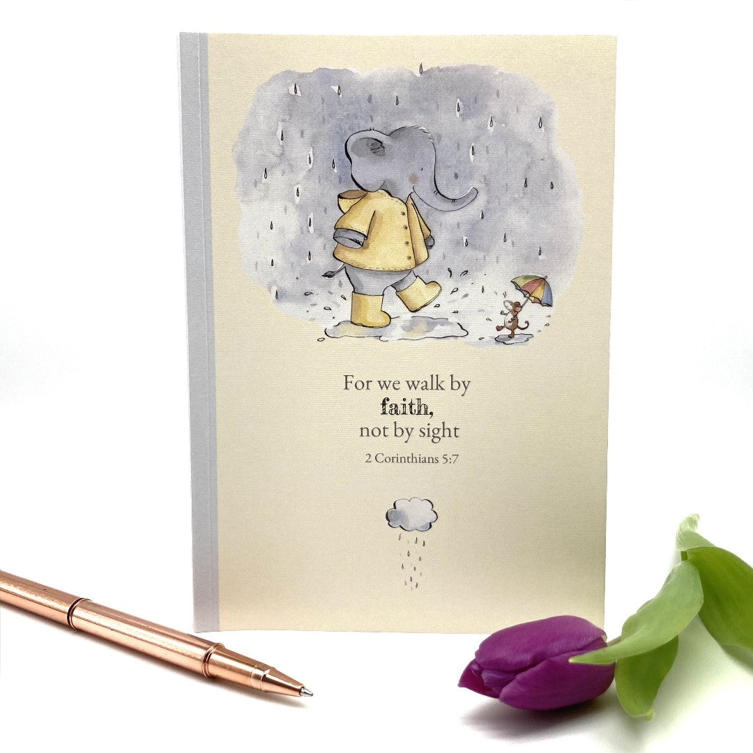 Faith Elephant A6 Notebook