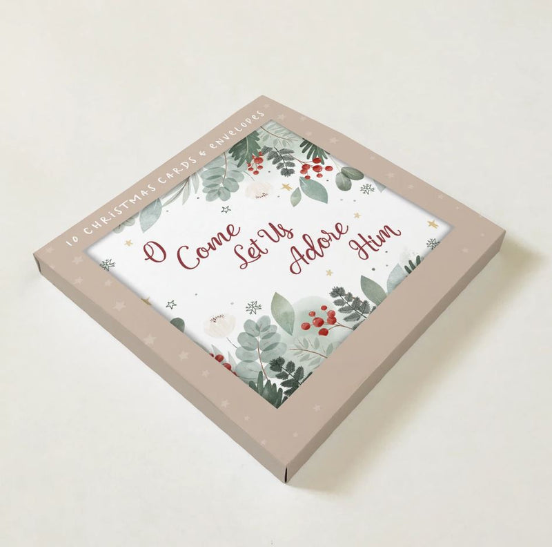 Oh Come Let Us Adore Him (2023) Christmas Cards - 10 Pack