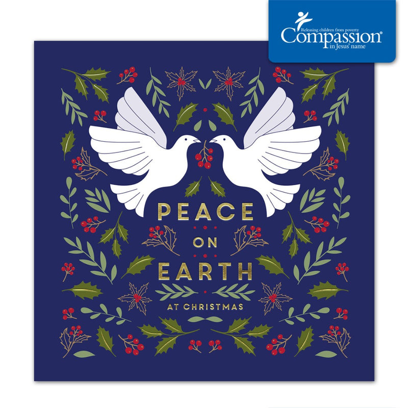Compassion Charity Christmas Cards: Peace Doves (Pack Of 10)