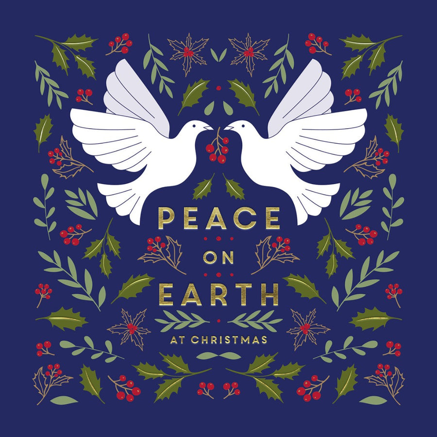 Compassion Charity Christmas Cards: Peace Doves (Pack Of 10) - Re-vived