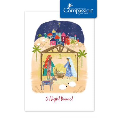 Compassion Charity Christmas Cards: O Night Divine (Pack of 10)