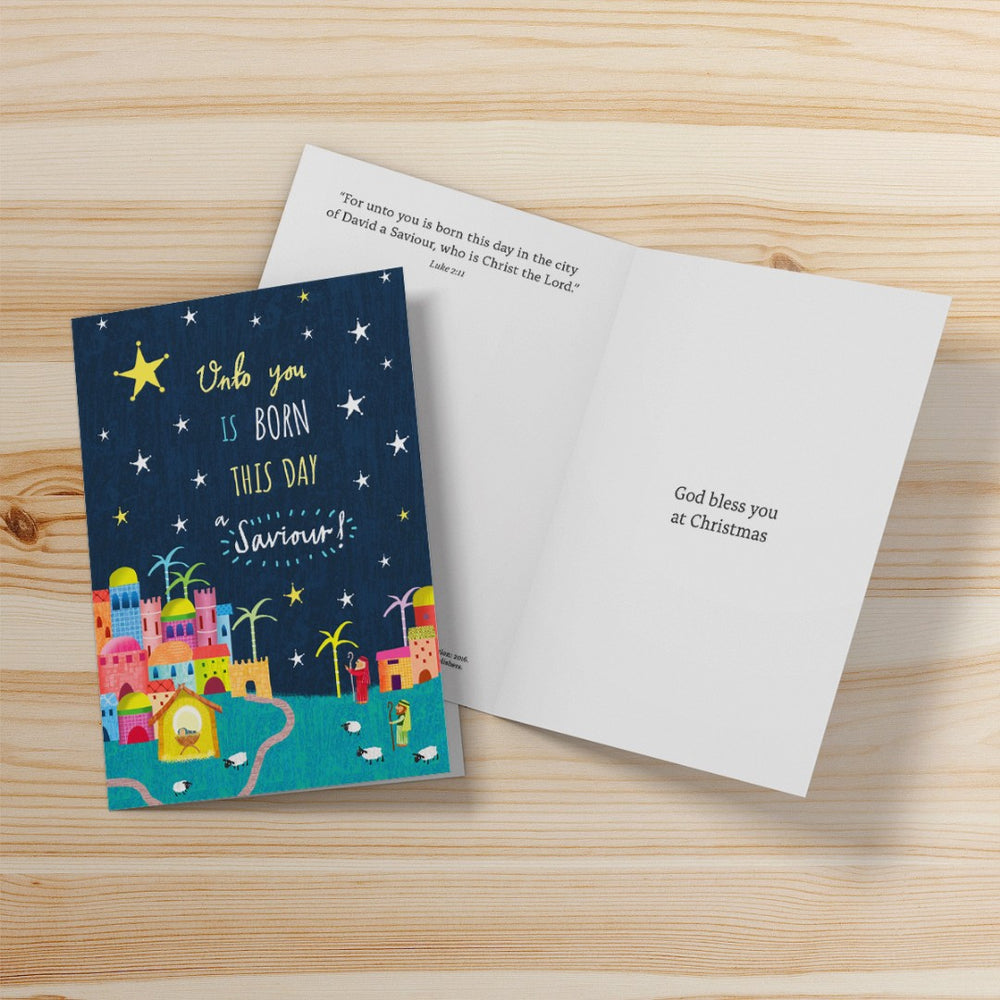 Compassion Charity Christmas Cards: A Saviour Is Born (10pk) - Re-vived