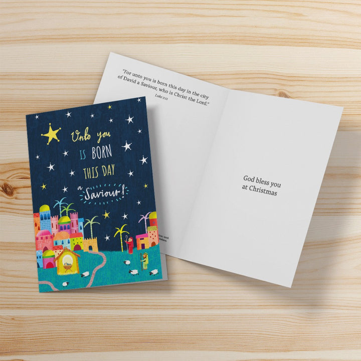 Compassion Charity Christmas Cards: A Saviour Is Born (10pk) - Re-vived