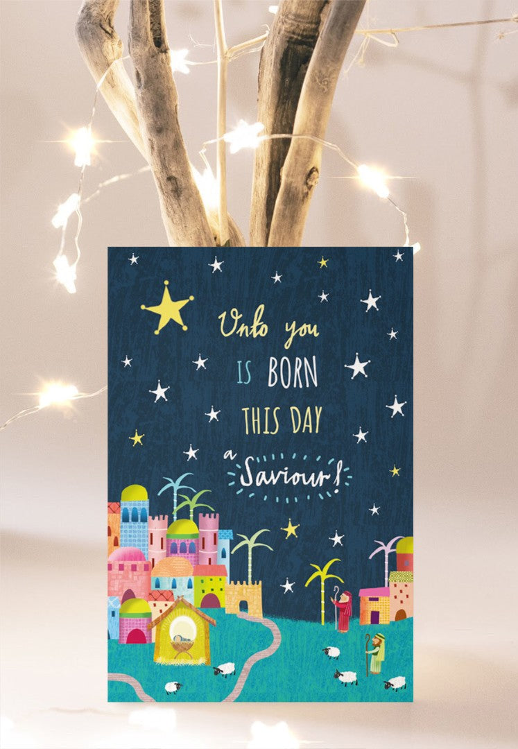 Compassion Charity Christmas Cards: A Saviour Is Born (10pk) - Re-vived