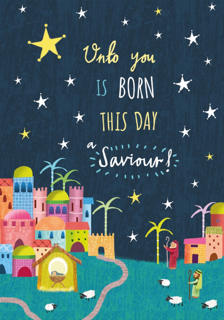 Compassion Charity Christmas Cards: A Saviour Is Born (10pk) - Re-vived