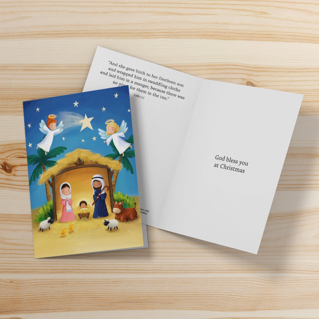 Compassion Charity Christmas Cards: Cute Nativity (Pack of 10) - Re-vived