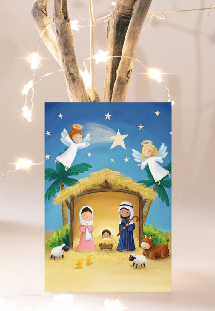 Compassion Charity Christmas Cards: Cute Nativity (Pack of 10) - Re-vived