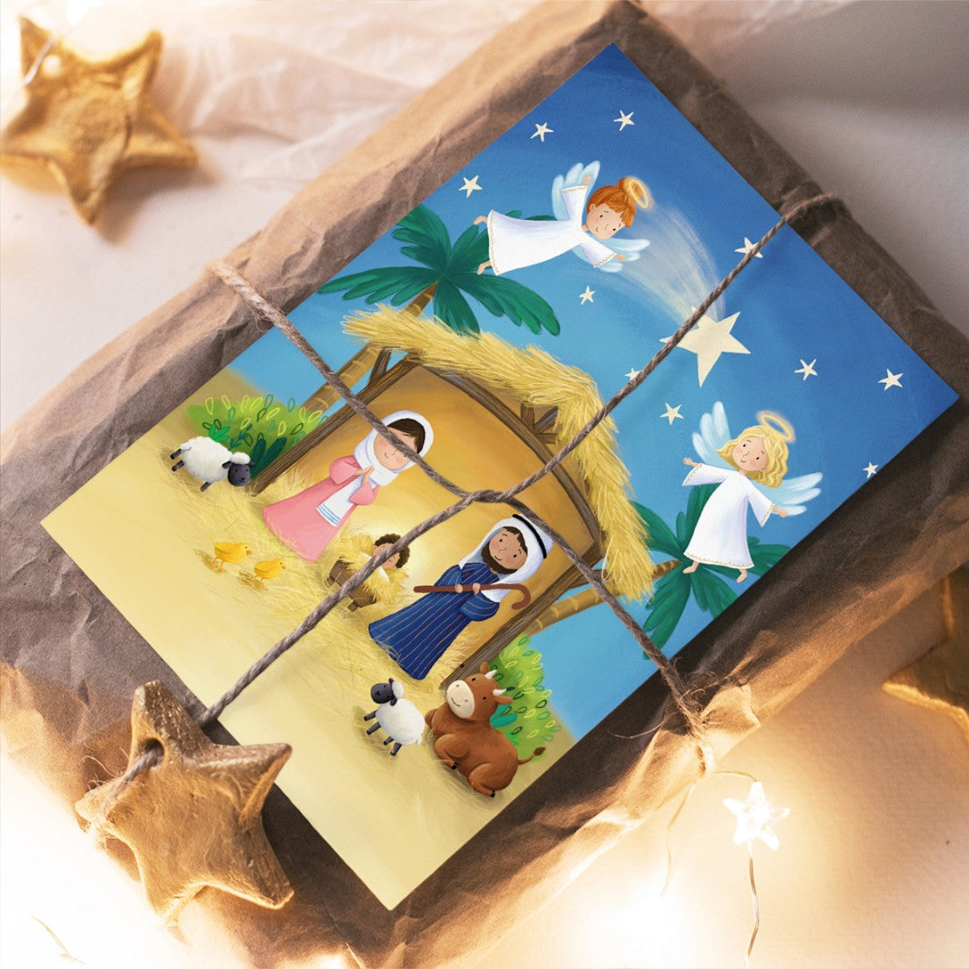 Compassion Charity Christmas Cards: Cute Nativity (Pack of 10) - Re-vived
