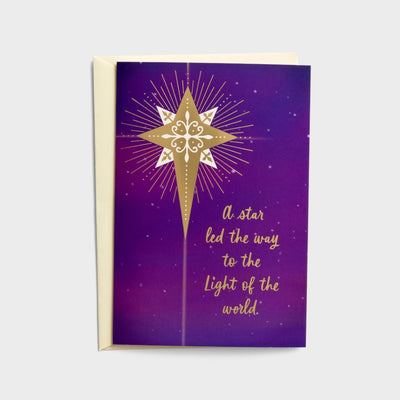 Christmas Boxed Cards: Star/Light Of The World (Pack Of 18)