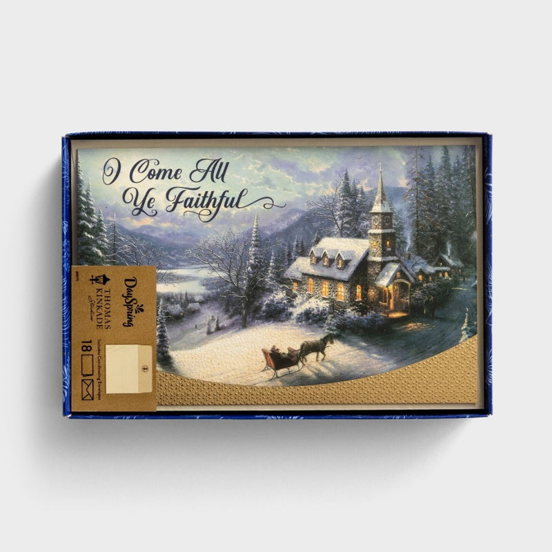 Christmas Boxed Cards: Thomas Kinkade - Oh Come All Ye Faith