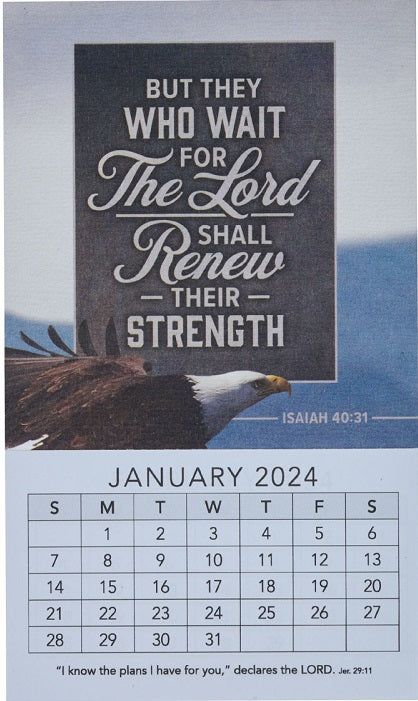 2024 Mini Magnetic Calendar Wait For The Lord