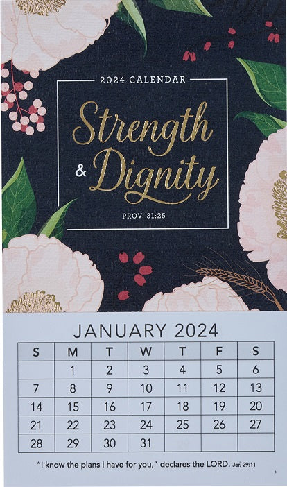 2024 Mini Magnetic Calendar Strength & Dignity