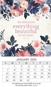 2024 Mini Magnetic Calendar He Has Made Everything Beautiful