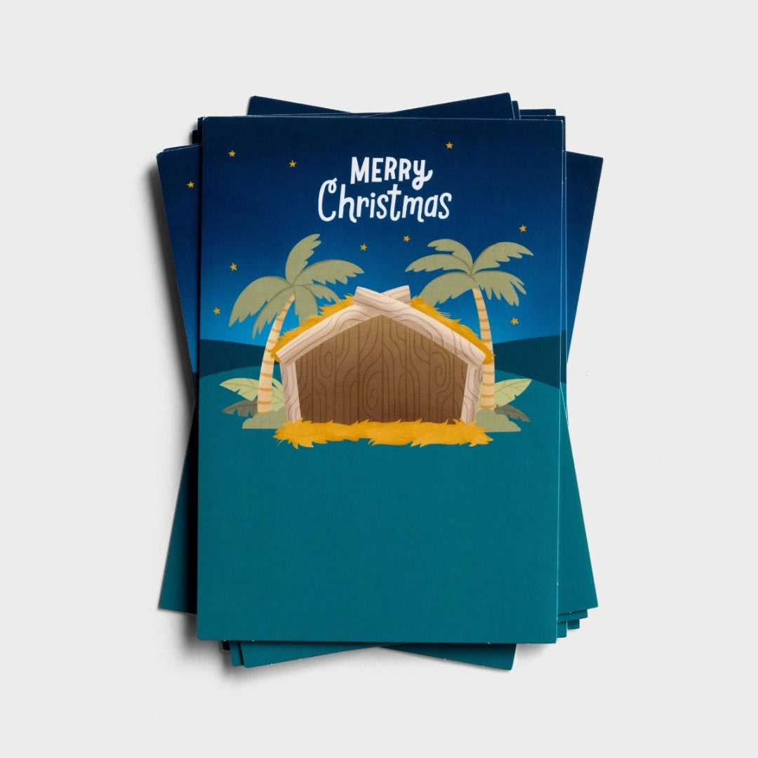 Nativity Sticker Christmas Cards, 8 Christmas Sticker Sheets