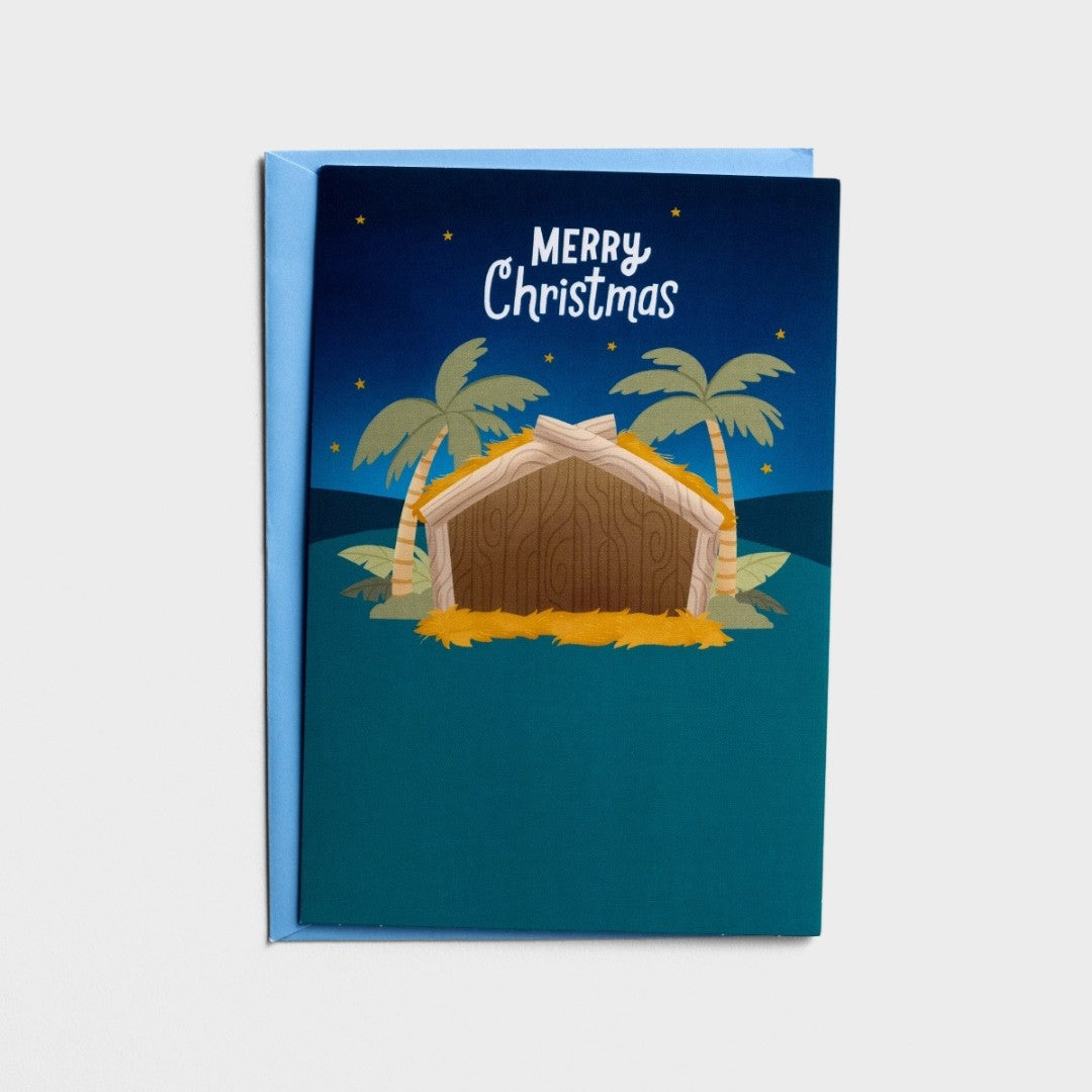 Nativity Sticker Christmas Cards, 8 Christmas Sticker Sheets