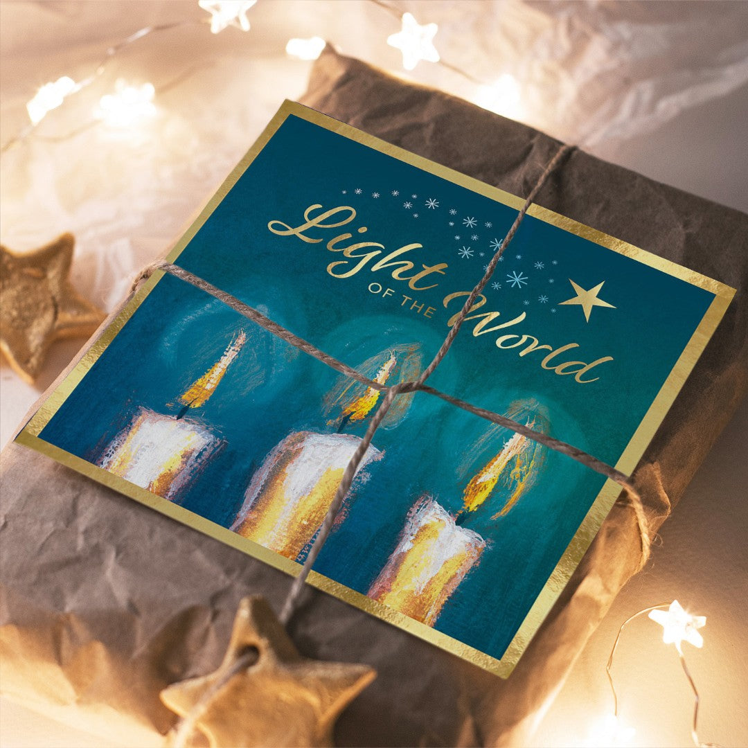 Compassion Charity Christmas Cards: Light Of The World (10pk - Re-vived