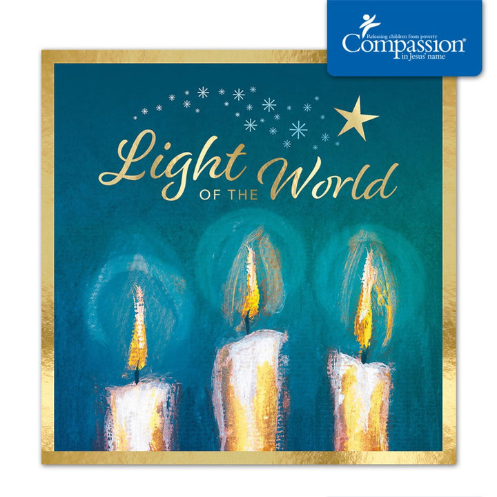 Compassion Charity Christmas Cards: Light Of The World (10pk - Re-vived