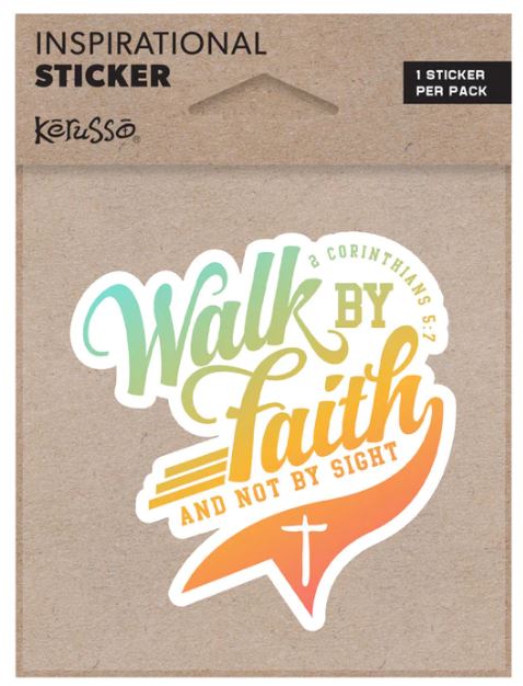 Walk by Faith Script Sticker